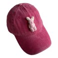 thumbnail image 1 of 1 Uds. Gorra de béisbol de conejito, protección solar informal de verano, gorro cálido de invierno, 1 of 5