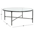 thumbnail image 3 of SAFAVIEH Couture Jessa Glam Round Metal Coffee Table, Black, 3 of 10