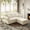 White, variant on QuzyAor 82.6" Chesterfield Sofa, Velvet with Nailhead Trim & Rolled Armrests for Living Room,Brown