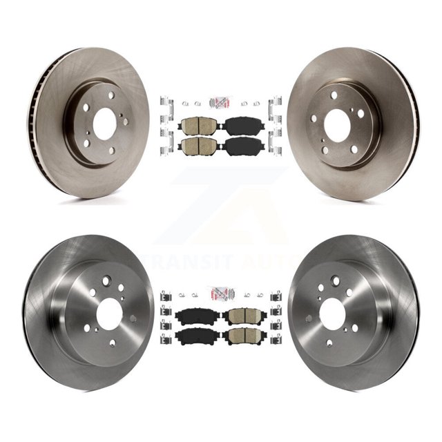 Transit Auto Front Rear Ceramic Pads and Disc Brake Rotors Kit (6Pc) for Car 2014 Lexus IS250 C F Sport K8A-104887