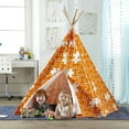 thumbnail image 4 of Merry Products TPE0100213210 Childrens Puzzle Teepee Play Tent, Orange, 4 of 8