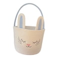 thumbnail image 4 of Cesta de conejito de Pascua con asa, adorable bolsa de golosinas vacía, organizador de almacenamiento Azul y blanco, 4 of 9