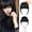 Natural Black#, variant on Wispy Clip in Bangs Hair Extensions, Dark Brown Fringe Hair Piece with Side Temples, Natural Synthetic Bangs for Women Daily Wear
