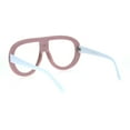 thumbnail image 4 of Retro Disco Funky Plastic Flat Top Racer Clear Lens Glasses Pink, 4 of 4