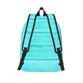 thumbnail image 2 of Lsque Turquoise Wooden Pattern Canvas Daypack, Durable Backpack, High-quality Versatile Backpack,Vintage Compact Backpack-Small, 2 of 6