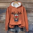 thumbnail image 1 of Jusqu'à 50% de Réduction! Aqestyerly Hauts de Noël pour Femmes Liquidation Femmes Imprimé de Noël Col Rond Manches Longues Pull Ample, 1 of 3