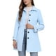 thumbnail image 1 of Abrigo largo clásico de invierno de una sola botonadura para mujer INSPIRE CHIC con bolsillos XS azul cielo, 1 of 6