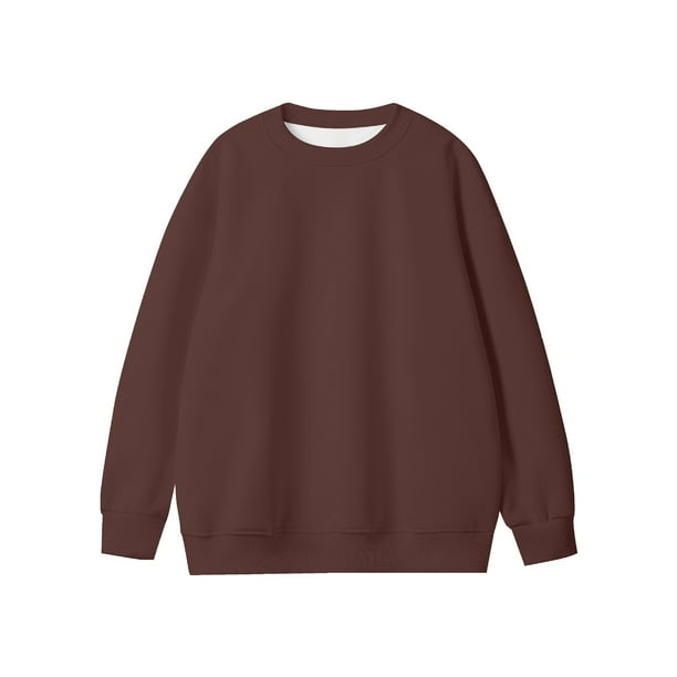 pstuiky Camisas suaves de manga larga para hombre, Camisas tipo jersey básicas de cuello redondo informales de color sólido y grueso para hombre top de hombre l