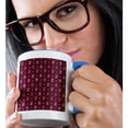 thumbnail image 2 of 3drose, Chic Image of Gold Lobsters in a Diamond Pattern on Purple, 15oz Two-tone Blue Mug, 2 of 6