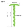 thumbnail image 2 of Uxcell 14.5cm/5.7 Inch T Shape Spiral Plastic Camping Tent Stakes Green 6 Pack, 2 of 4