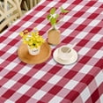 thumbnail image 3 of Litake Buffalo Check Tablecloth Rectangle 55 x 120 Inch Home Decorative Farmhouse Washable Yarn Dyed Fabric Red and White Gingham Table Covers for Outdoor Picnic, Kitchen and Holiday Dinner, 3 of 6