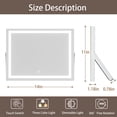 thumbnail image 5 of Hasipu 14" x 11" LED Makeup Mirror with Bluetooth Speaker & 5X Magnifying Glass Square White Vanity Mirror with 3 Light Modes, 5 of 8
