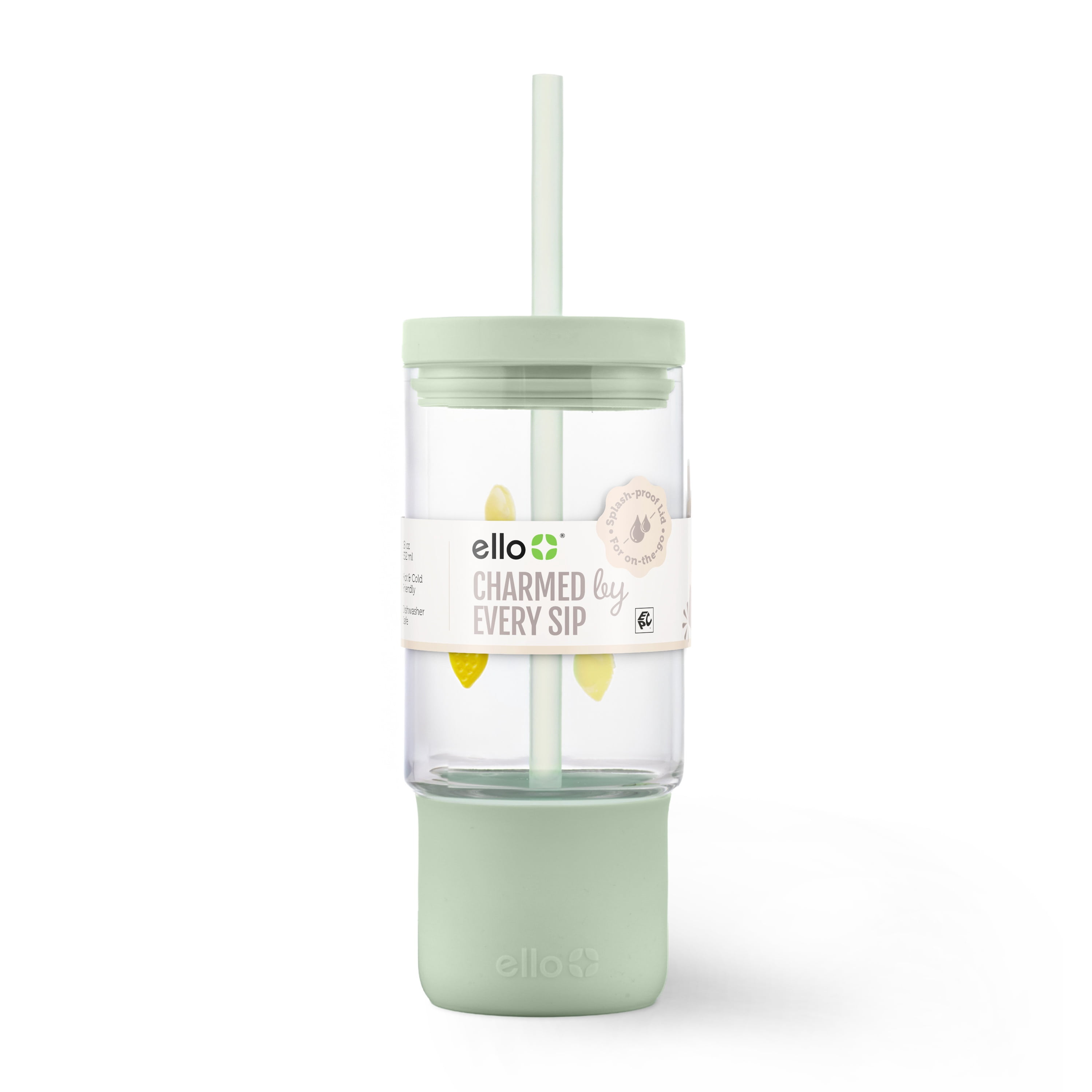 Ello Nova Charmed 18oz Glass Tumbler - Lemons