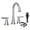 Chrome, variant on KINGTACK Bathroom Faucet for Sink 3 Hole, 8 Inch Bathroom Faucets with Pop-up Drain and Supply Lines, Matte Black