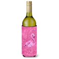 thumbnail image 1 of Flamenco en botella de vino rosa Aislador de bebidas Aislador de bebidas Hugger, 1 of 1