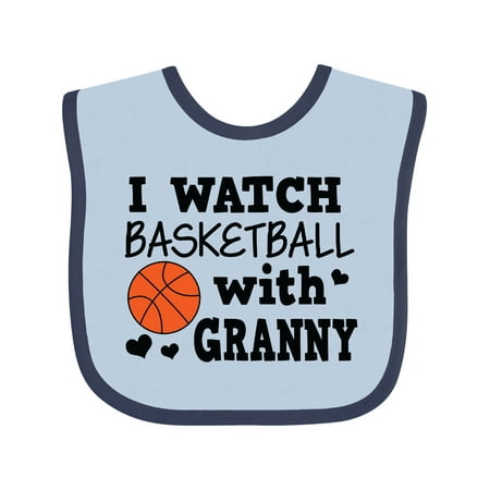 

Inktastic I Watch Basketball with Granny Gift Baby Boy Bib