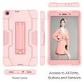 thumbnail image 4 of Dteck Case Compatible with Samsung Galaxy Tab A 8.0 inch 2019 Model SM-T290 T295 T297, Heavy Duty Shockproof Rugged Full Body Protection Case Kickstand Cover (no built-in screen protector), Rosegold, 4 of 8