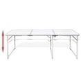 thumbnail image 3 of vidaXL Foldable Camping Table Set with 6 Stools Height Adjustable 70.9"x23.6", 3 of 10