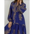 thumbnail image 4 of Printed Viscon Maxi Dress with Shirt Collar, 4 of 6