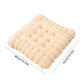 thumbnail image 3 of TUTUnaumb Square Biscuit Shaped Seat Cushion Soft Comfy Chair Pad Tatami Floor Cushion for Yoga Living Room Balcony Office Decorative Cookie Tatami Back Cushion Car Seat Pad 16x16in-Beige, 3 of 8