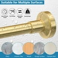 thumbnail image 6 of Shower Curtain Rod 32-75 Inch,Adjustable Spring Tension Stainless Steel Telescoping No Drill Rod for Bathroom,No Slip, No Rust,Gold, 6 of 10