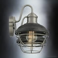 thumbnail image 6 of Luxury Industrial Indoor Bath Fixture, 8.75''H x 17.00''W, with Coastal Style Elements, Nautical Design, Rustic Polished Nickel Finish and Distress Iron Steel Shade, UQL3462, 6 of 7
