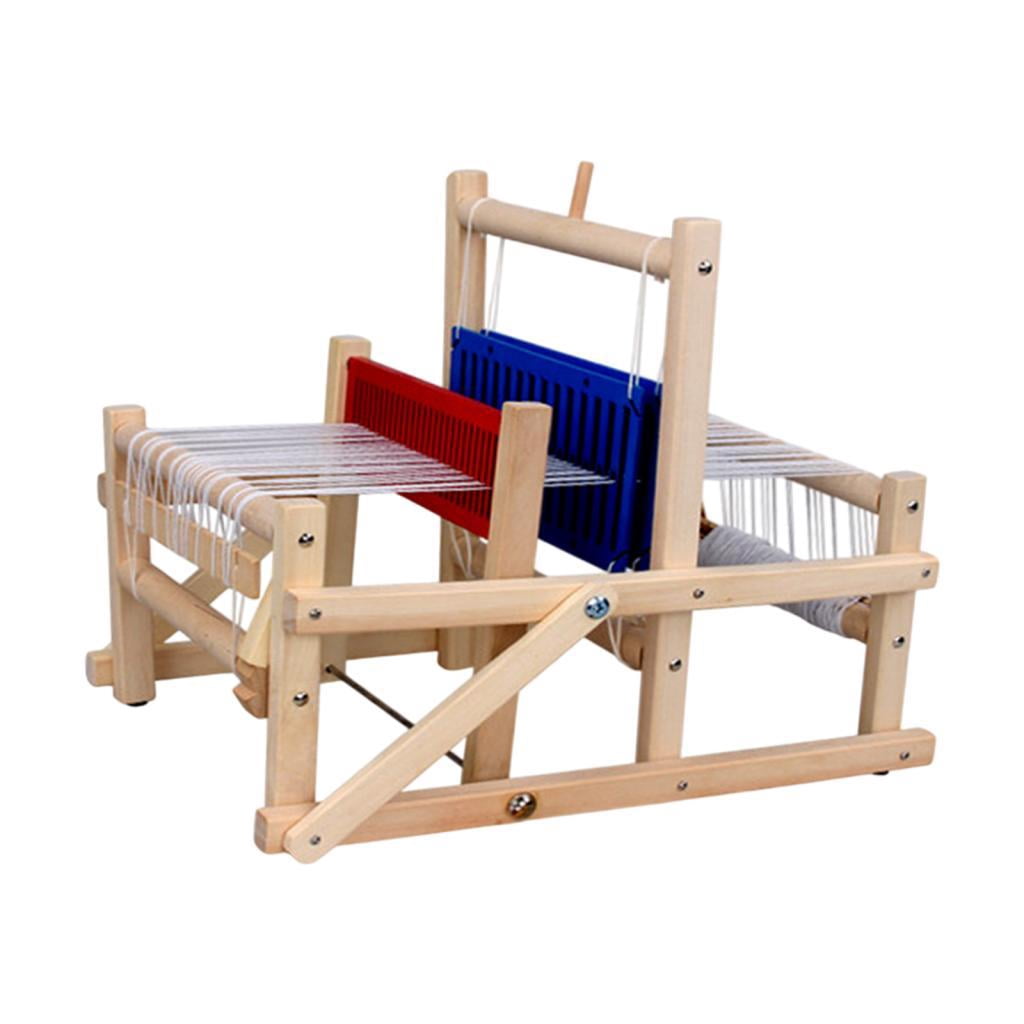FVDPWYE DIY Multifunctional Hand Knitting Machine Wooden for Preschool Fine Motor Skills