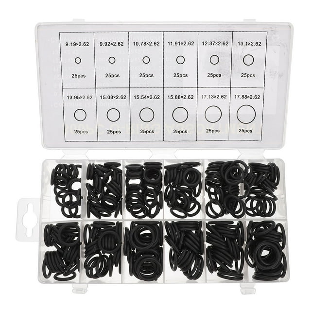 MasteelfCA 300Pcs Rubber Sealing Rings Rubber O-Ring Assortment Kit Gaskets Seal Kit