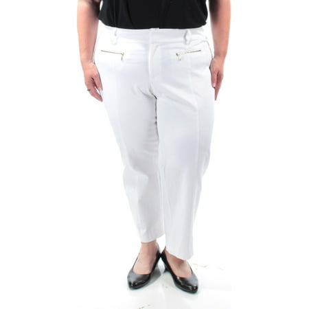 INC Womens White Curvy Fit Pants  Size: 18