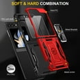 thumbnail image 3 of Dteck for Samsung Galazy Z Flip 5 Case, Galaxy Z Flip 5 Case with Screen Protector, Samsung Z Flip 5 Phone Case with Rotate Ring Magnetic Kickstand,Red, 3 of 7