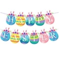 thumbnail image 1 of Pancarta de Pascua feliz, pancarta colorida de Pascua, guirnalda, bandera de huevo de Pascua Abanopi Multicolor, 1 of 7