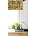 thumbnail image 3 of Ambesonne Floral Window Valance, Mother Nature Flourishing Daisy Field Botany Foliage Growth Seasonal Print, Curtain Valance for Kitchen Bedroom Decor with Rod Pocket, 54" X 12", Apricot Hunter Green, 3 of 3
