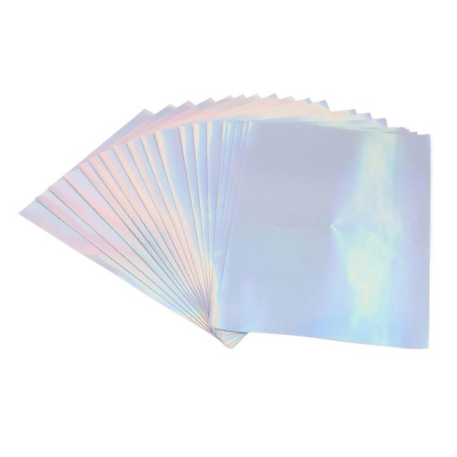 20 Sheets A4 Printable Holographic Sticker Paper Waterproof Fast Dry Scratch Resistance Laser Sticker Paper for Inkjet Printer