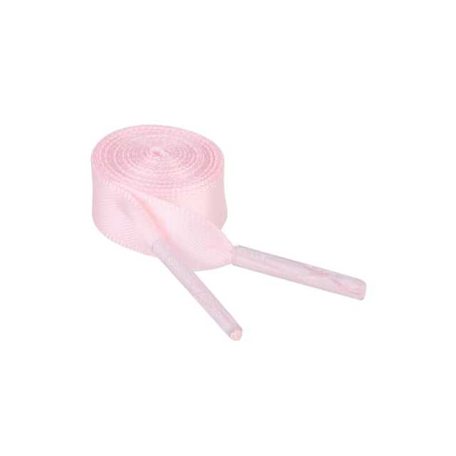 INSPIRE CHIC Unisex Solid Color Flat 0.4'' Wide Ribbon Shoelaces 2 Pairs 100cm/39.4" Pink