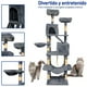 thumbnail image 3 of Torre para Gatos 2 M, Hamaca, Rascador, Árbol para Gatos, Cubierta de Felpa, Torre de Actividades, Escalador, Múltiples Niveles, Cuerda de Yute, Rampa, Juguete Colgante (Azul), 3 of 8