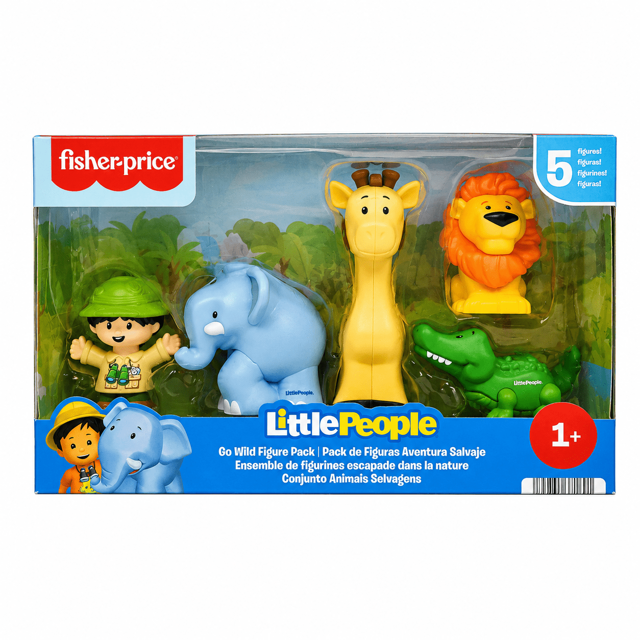 Fisher-Price Little People Go Wild Safari Animal Figures, 5 Pack
