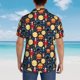 thumbnail image 4 of Balery Colorful Astronomy Camisas hawaianas de manga corta para hombre, camisas playeras de corte holgado, camisas de vacaciones con botones,XX-Large, 4 of 7