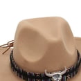 thumbnail image 5 of Dmsael Western Cowboy Hat Boys Girl Classic Roll Up Hat with Buckle Belt, 5 of 5