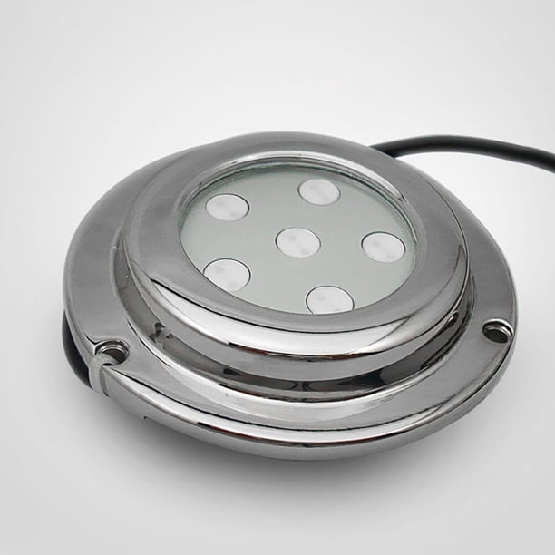 Súper brillante S.S.316 Marine Underwater Light Boat 6 Leds 6W Pesca ZY-TD6B1-6X1B 蓝色 Baoblaze Luces LED sumergibles