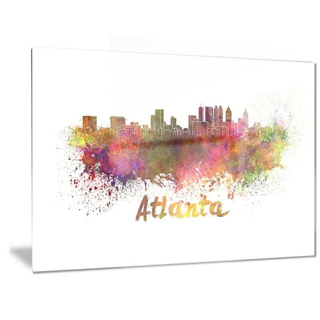 Atlanta Design - DESIGN ART Designart 'Atlanta Skyline' Cityscape Metal Wall Art