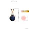 thumbnail image 4 of ANGARA Natural 2.2 ct Blue Sapphire V-Bale Pendant with Diamond in 14K Rose Gold for Women (Size-8mm) | September Birthstone, Anniversary, Jewelry Gift for Women | Natural Blue Sapphire Necklace, 4 of 9