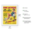thumbnail image 2 of Viva Las Vegas (Meet Me in Las Vegas) - starring Dan Dailey Cyd Charisse - Vintage Film Movie Poster c.1956 - Japanese Unryu Rice Paper Art Print (Unframed) 17 x 22 in, 2 of 4