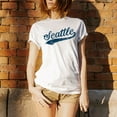 thumbnail image 4 of UGP Campus Apparel Seattle City Baseball Script Basic Cotton T-Shirt - 2X-Large - White, 4 of 6