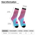 thumbnail image 2 of Balery Pink Shark Pool Fantasy Calcetas Largas con Estampado para Hombre y Mujer – Suaves y Transpirables, Talla Única (US 5-11), 2 of 6