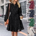 thumbnail image 2 of Retro Party Elegant Lace Long-Sleeved Dress, 2 of 5
