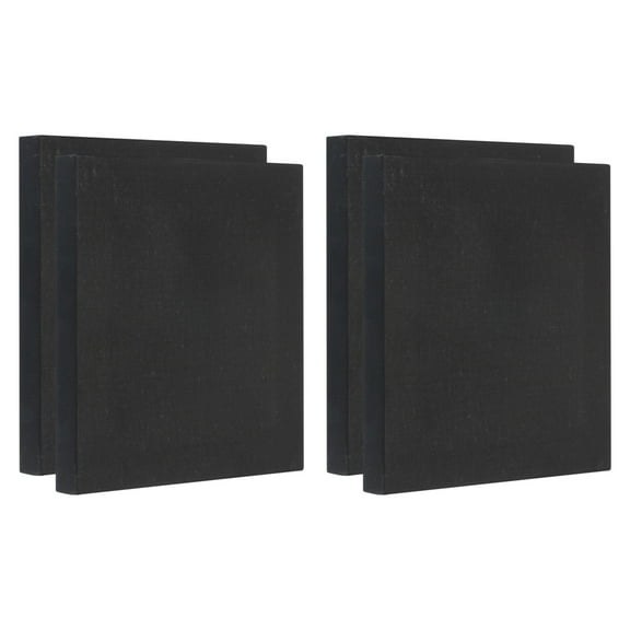 Uxcell Painting Canvas Panels, 4 Pack 6x6 Inch Rectangle Wood Frame Blank Art Board Panels, Black