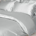 thumbnail image 5 of REGALWOVEN 3Pcs King Size Duvet Cover Set Silk Satin Bedding Set with 2 Pillowcases, Gray, 5 of 6