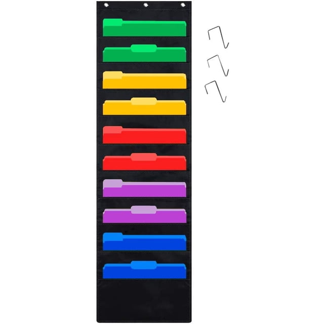 EcoNesxp Door School Pocket Chart 10 Organizer Storage Pocket Chart