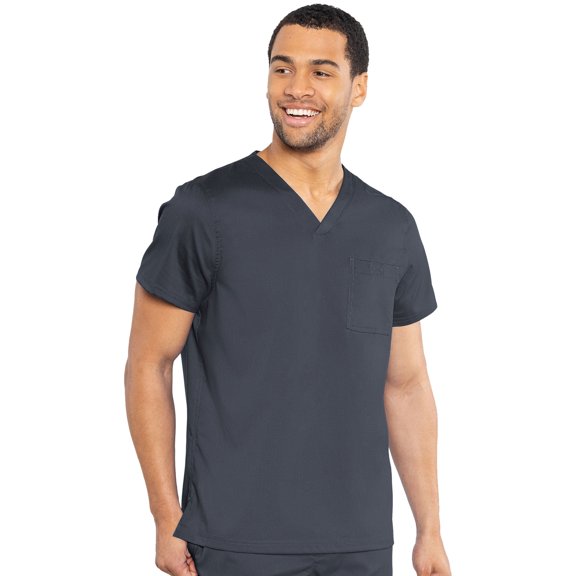 Med Couture Men's Short Sleeve V-Neck Cadence One Pocket Top