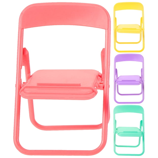 EeaseMX 4 mini sillas para casa de muñecas, miniaturas, accesorios para fotos, juguetes para bebés.